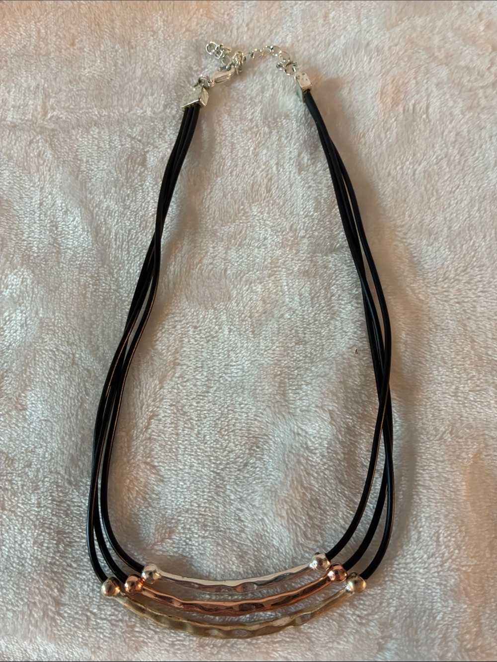Othr Multi-Strand Trio Metal Bar Necklace - Black and Mixed Metal
